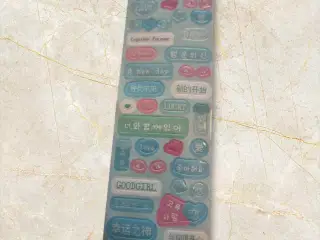 Farverige Klistermærker med Kærlighed og Ord på Fl