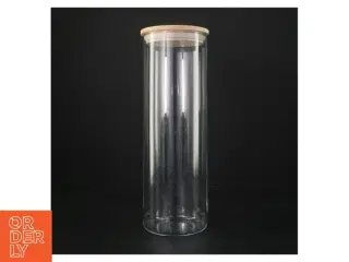 Opbevaringsglas med trælåg (str. 29 cm)