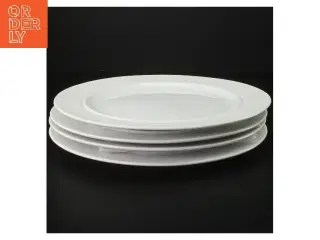 4 Hvide tallerkener fra Eva Trio (str. 4 styk, ø 25,5 cm)