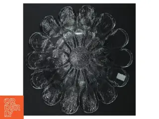 Gennemsigtig glasfrugtskål fra Holmegaard (str. 23 cm)