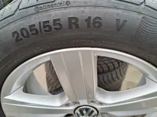Orginale VW Alufælge 16" med dæk 