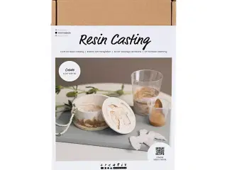 DIY Kit Resin Støbning, Krukke med låg, beige, off white, 1 pk.