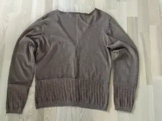 Cardigan, DRANELLA, str. 40, Brun med små perler