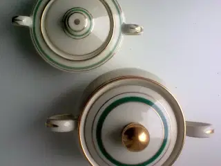 Vintage krukker m guld og deko 10 SAMLET