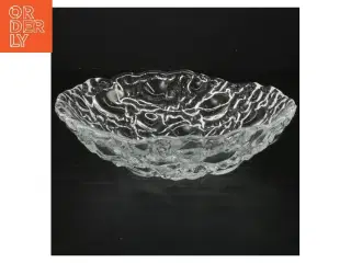 Glas skål med dekorativ struktur (str. Ø 20 cm)