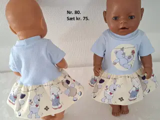 Babyborn, kjole og trusse, sparkedragt, joggingsæt