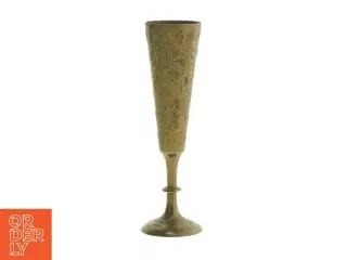 Dekorativ vase i messing (str. 15 cm)