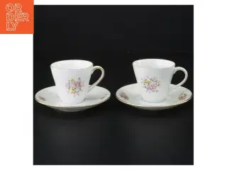 2stk Kaffekop og underkop (str. 12 x 7 cm)