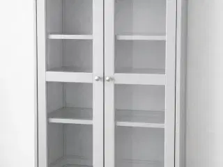 HAVSTA vitrineskab i gråbeige – 81×35×123 cm