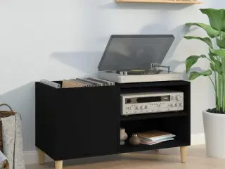 Vinylskab 84,5x38x48 cm konstrueret træ sort