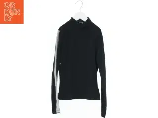 Langærmet sort bluse med striber fra Monki (str. XS)