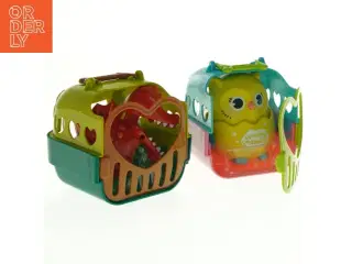 Plastik dyr og transportkasser legetøjssæt (str. 9 x 8 cm)