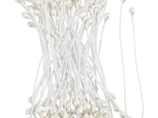 Hvide Perlemor Støvdragere, 6,4 cm, 100 stk.