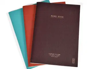 KOZO Notesbog A5 3 Pakke Coffee Bric Steel Blue