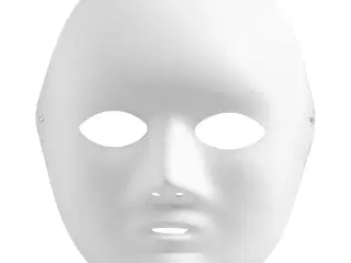 Helmaske, H: 22 cm, B: 17 cm, hvid, 10stk./ 1 pk.