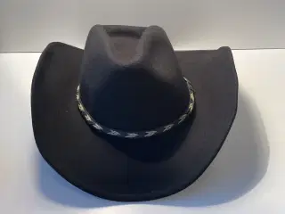 Cowboy hat str. 54 dame + accessories 