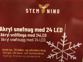 Akryl snefnug med 24 LED 