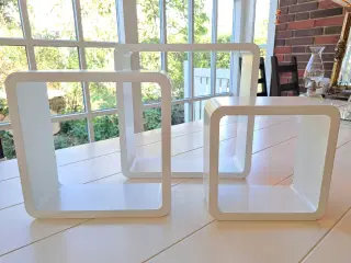 Væghylder. 3 stk. kubeformet hylder - Hvid