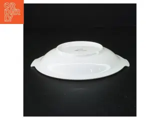 Hvidt porcelænsfad fra Benedikte (str. Diameter 19 cm)