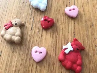 3 Bamse magneter og 3 hjerter