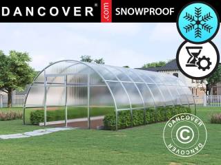 Drivhus polycarbonat, Strong NOVA 32m², 4x8m, Sølv