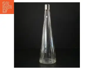 Glasflaske med sølvtop fra Rosendahl (str. 34 cm)