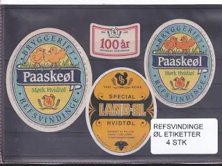 Etiketter - Refsvindinge  4 Stk.