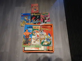 hel kasse gamle andersandblade/jumbobøger m.m.