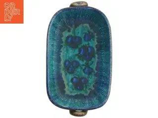 Rektangulær keramisk fad fra Bangholm (str. 26x16,5 cm)