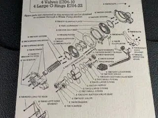 4 stk Whale SK0502  Service Kit til Galley MK 2