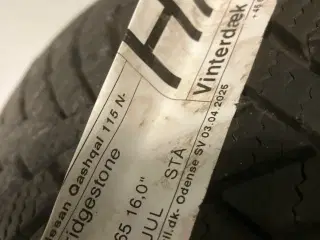 4 vinterdæk på stålfælge