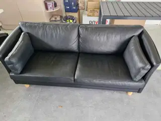 Sofa sort læder 
