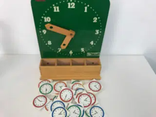 Retro læringsredskab til klokken