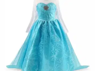 Frost kjole + slør med Elsa festkjole udklædning