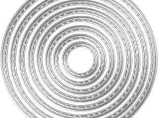 Skære- og prægeskabelon til cirkler, 1,5-7 cm