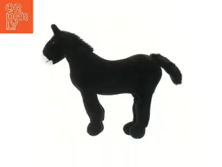 Sort plys hest (str. 40 cm)