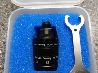 Irisblende 0,8-2,2 + optik -4,5 til +4,5 x1,5 AHG