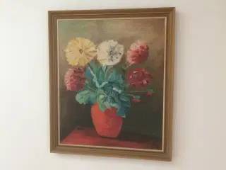 Maleri mærke AS blomstermotiv