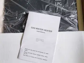 Udendørs bruser, gasvandvarmer 16 L/min, sort.
