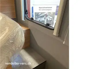 2023 - Dethleffs Just T 7052 DBM - 90 Year   Fritstående dobbeltseng med ekstra  stor garage neden under