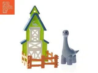 Dino Ranch Brachiosaurus/langhals med hus og indhegning