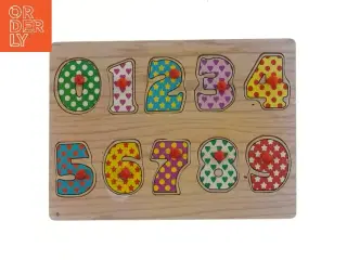 Træ nummer puslespil (str. 29,5x21,5 cm)