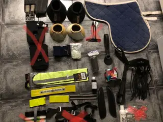 Stor blandet rideudstyrs pakke sælges