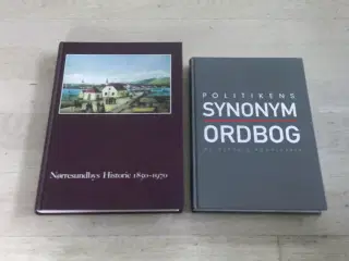 2 BØGER POLITIKENS SYNONYM ORDBOG, NØRRESUNDBYE'S 