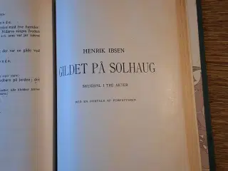KONGS-EMNERNE & GILDET PAA SOLHAUG, Henrik Ibsen