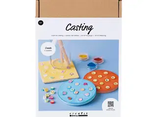 DIY Kit Støbning, Platter, blå, rød, gul, 1 pk.