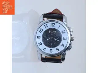 Herreur med sort urskive fra Gecco (str. Ø 5 cm)