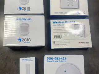 Diverse 2GIG smarthome enheder 433MHz 