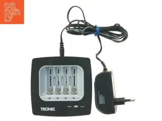 Batterioplader med USB-udgang (str. 10 x 10 cm)