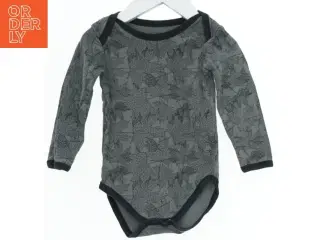 Langærmet bodystocking med bladmønster fra Petit (str. 80)